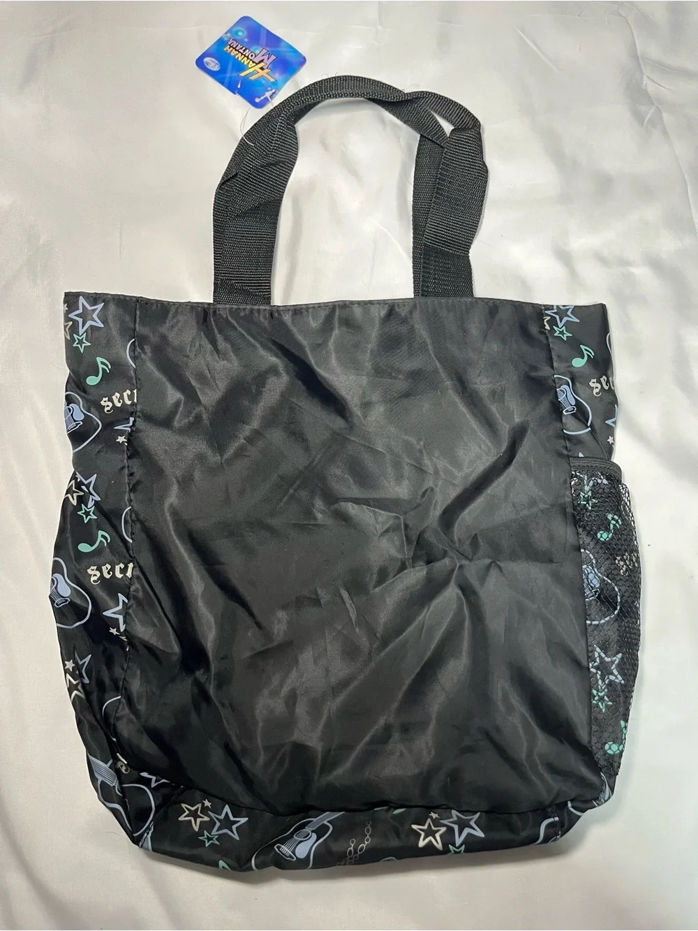 Hannah‎ Montana Secret Star Tote Bag Black Miley Cyrus RARE NWT 2008 Disney
